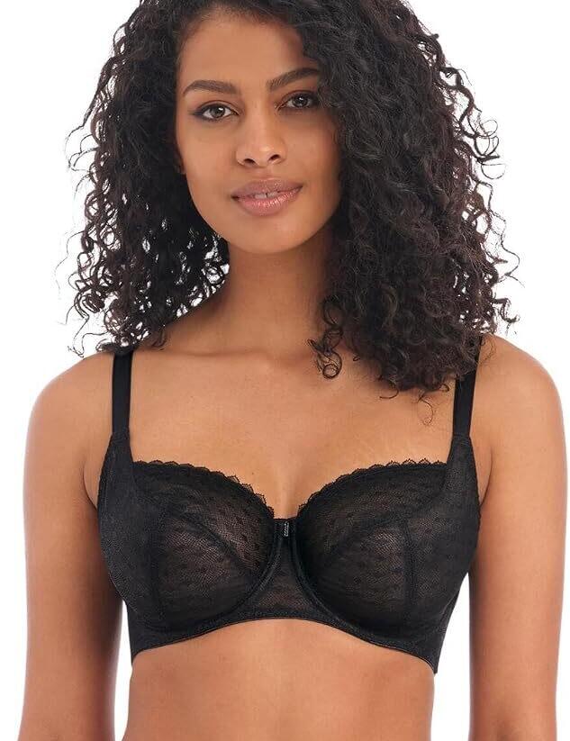 Freya Signature Balcony Bra in Black Underwired Non Padded Bra 400506 Black