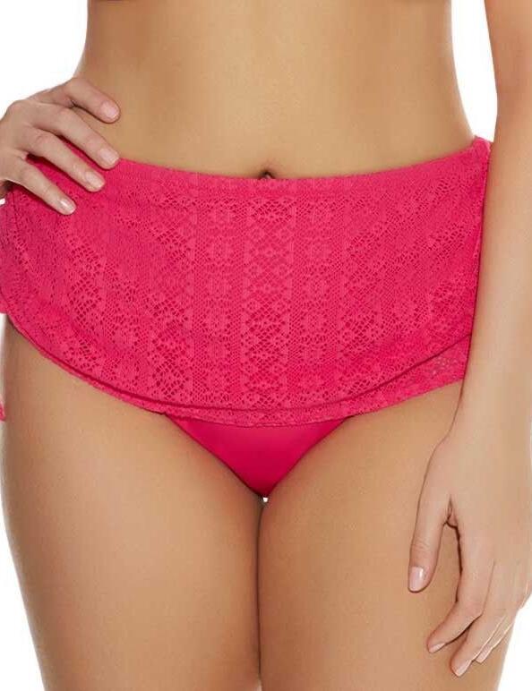 Elomi Swimwear Kissimmee 7060 Adjustable Skirted Bikini Brief - Cherryade Pink