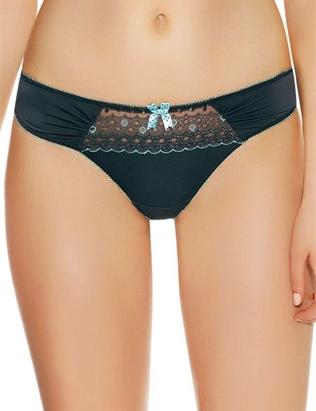Freya Lingerie Enchanted Thong Knickers in Anthracite - Grey Anthracite