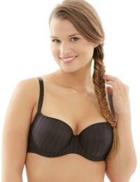 Panache Moulded Bra Cleo Lexi Balconette Bra 9421 Underwired Balcony Moulded Padded - Black