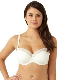 Push Up Bras Panache Lingerie Cleo Juna Balconnette Bra 6461 Padded Moulded Underwired Balcony - Ivory