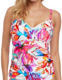 Fantasie Swimwear Paradise Bay Tankini Top 6482 Underwired Twist Front - Multi Print
