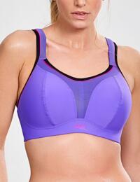 Panache Non Wired Moulded Cups Sports Bra 7341A New Sportswear - Purple/Pink