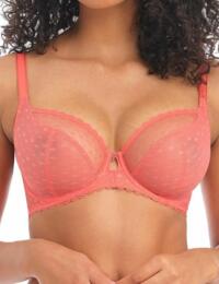 Freya Signature Underwired Non Padded Plunge Bra 400502 Hot Coral - Hot Coral
