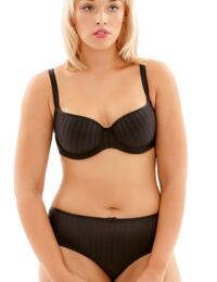 Panache Moulded Bra Cleo Lexi Balconette Bra 9421 Underwired Balcony Moulded Padded - Black