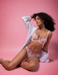 Womens Sexy Underwear Bras Lingerie Freya Show Off Plunge Bra Semi Sheer 401602 Macaron