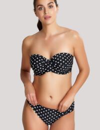 Swimwear Bikini Tops Beach Panache Anya Spot Bandeau Bikini Top SW1013 Black/White