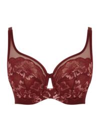 Panache Sabrina Balconette Non Padded High Apex Bra 10631 Red Rose - Red Rose