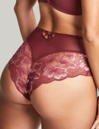 Panache Sabrina High Waist Brief 10634 Knickers Lingerie Red Rose - Red Rose