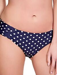 Panache Anya Spot Gather Bikini Brief SW1019 Swimwear Navy Ivory - Navy/Ivory