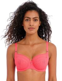 Freya Viva Underwired Side Support Bra 5641 Non Padded Lingerie Sunkissed Coral - Sunkissed Coral