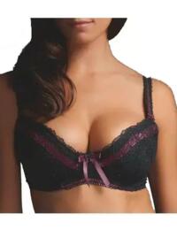 Fauve by Fantasie Lingerie Mia Underwired Padded Plunge Bra 0121 Black