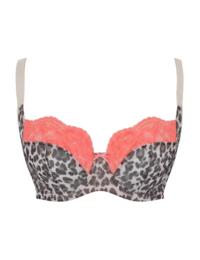 Panache Nina Non Wired Non Padded Balcony Bra 10941 Lingerie - Leopard Coral