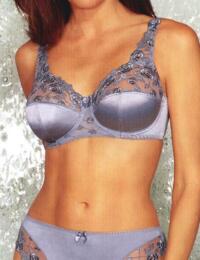 Fantasie Lingerie Belle Underwired Non Padded Full Cup Lace Bra 6000 Smokey Blue  - Smokey Blue