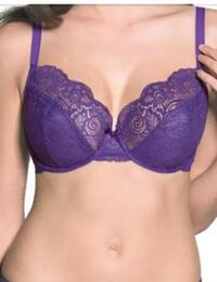 Panache Lingerie Superbra Andorra 5676 Underwired Plunge Bra In  - Purple