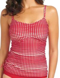 Tankini Top Swimwear Fantasie Denver Adjustable Side Tankini Top 5925 Rouge