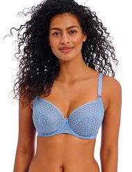 Underwired Side Support Bra Freya Starlight Non Padded Bra 5201-02 Cornflower