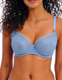 Underwired Side Support Bra Freya Starlight Non Padded Bra 5201-02 Cornflower