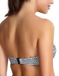 Bandeau Bikini Top Panache Anya Stripe Bandeau Bikini Top SW0893 Black/White