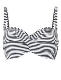 Bandeau Bikini Top Panache Anya Stripe Bandeau Bikini Top SW0893 Black/White
