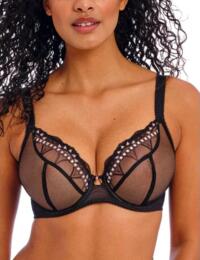 Plunge Bra Freya Loveland Non Padded Underwired Bra 401002 Boudoir Noir - Boudoir Noir