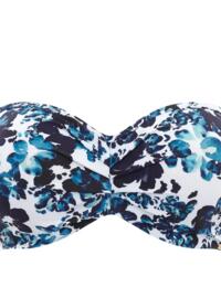 Panache Swimwear SW1053 Florentine Bandeau Strapless Bikini Top Blue Floral - Blue Floral