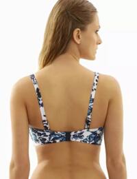 Panache Swimwear SW1053 Florentine Bandeau Strapless Bikini Top Blue Floral - Blue Floral