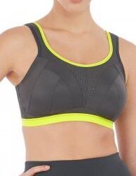 Freya Active Non Wired Sports Bra Activewear 4391 Charcoal Lime