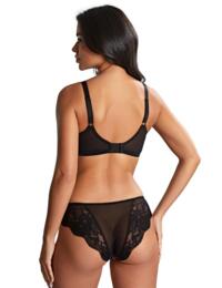 Panache Nina Brazilian Brief 10942 Knickers Low Rise Lace Black Floral - Black Floral
