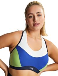 Sculptresse by Panache Upbeat Wired Sports Bra Blue 9442 Womens Sportswear 