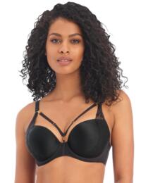 Freya Temptress Moulded Plunge Bra 400131 Underwired Bra Black