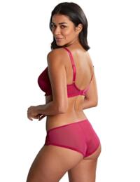 Panache Clara Full Cup Bra 7255 Underwired Non Padded Bra Orchid Red - Orchid Red