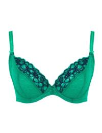 Panache Envy Underwired Plunge Bra 7286 Non Padded Emerald Leopard Print