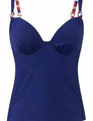 Panache Stella Plunge Tankini Top SW0731 Navy Swimwear