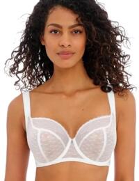 Freya Signature Underwired Plunge Bra 400502 White Lingerie
