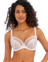 Freya Signature Underwired Plunge Bra 400502 White Lingerie