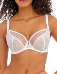 Freya Signature Underwired Plunge Bra 400502 White Lingerie