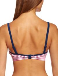 Cleo by Panache Lucille Bandeau Bikini Top CW0063 Strawberry/Blue/White - Strawberry