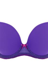 Freya Lingerie Deco Vibe 1704 Underwired Moulded Plunge Bra J Hook T-Shirt Bra - Purple Violet